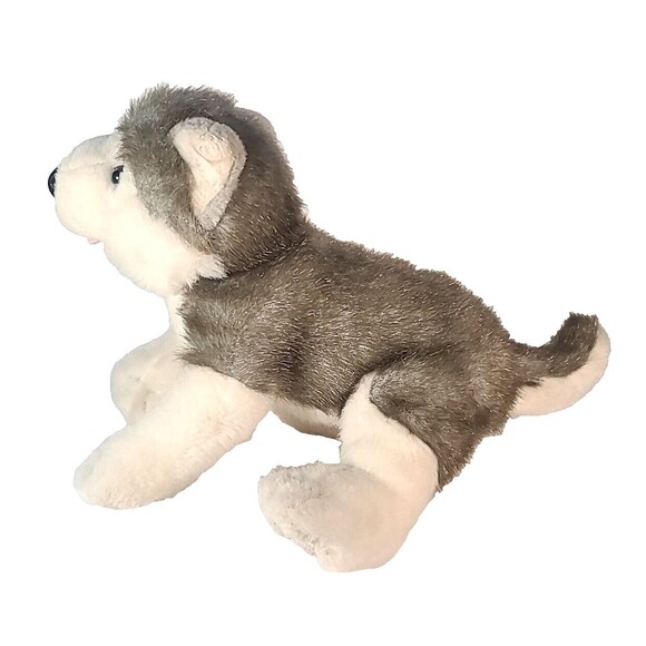 Siberian Husky RETIRED "barking" Build-A-Bear Stuffed Dog 15" Grey White EUC 15" - Picture 6 of 10